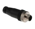 Rundsteckverbinder, M12, Stecker, Gerade, Pole - 5, Schraubanschluss, Kabelhalterung, 57mm